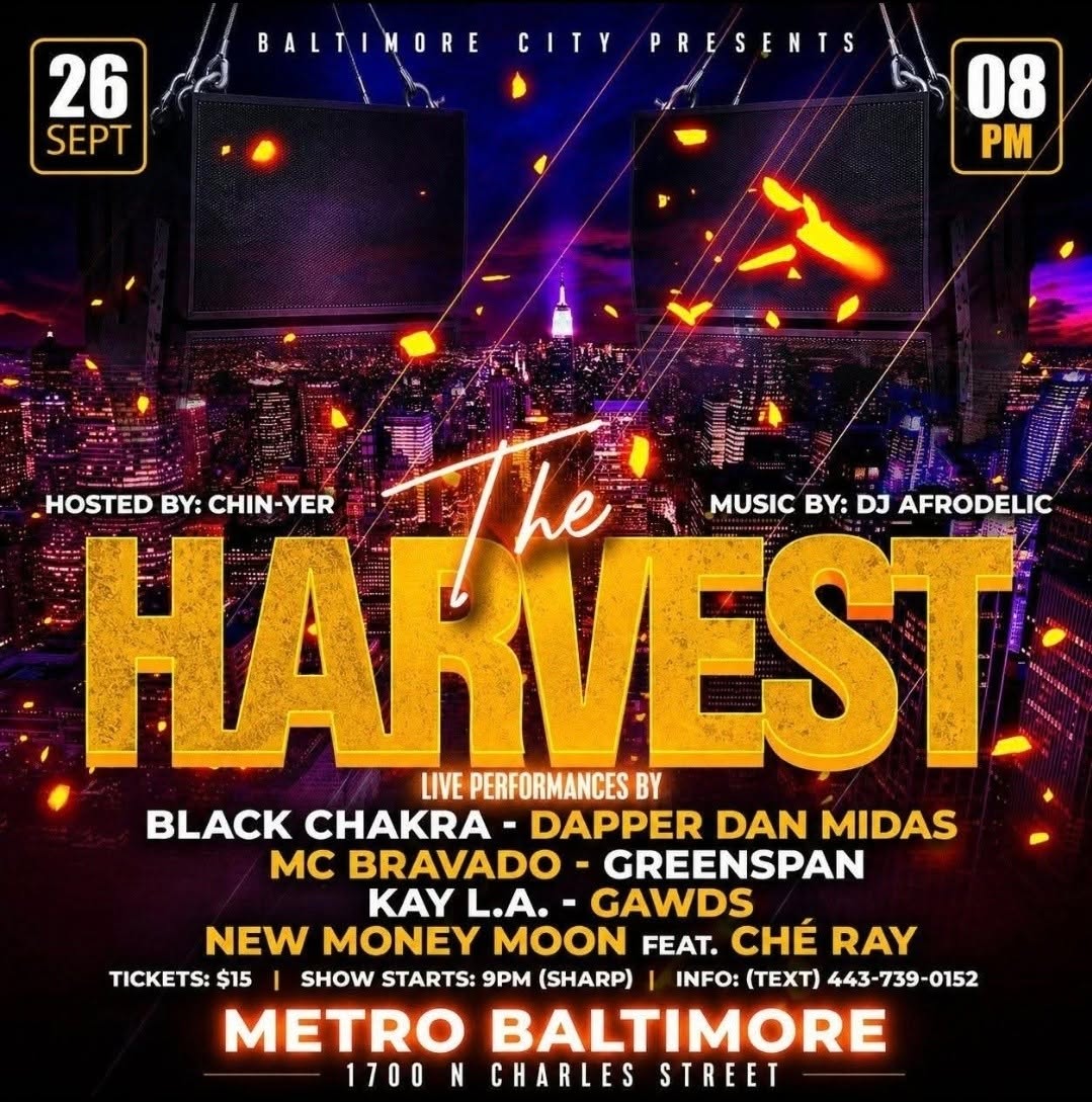 The Harvest event flyer